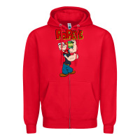 Red popeye Zipper Hoodie - tuanDangUi