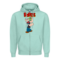 Seafoam popeye Zipper Hoodie - tuanDangUi
