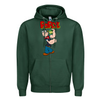 Sports Green popeye Zipper Hoodie - tuanDangUi