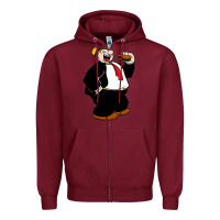 Burgundy wimpi character popeye Zipper Hoodie - tuanDangUi