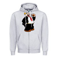 Heather Grey wimpi character popeye Zipper Hoodie - tuanDangUi