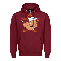 Burgundy popeye 2 Zipper Hoodie - tuanDangUi