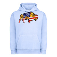Pigment Grape Ice bison amerıcan flag Urban Hoodie - BarkalooDesign
