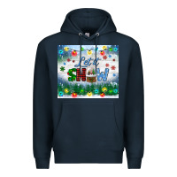 Navy let it snow tumbler Premium Hoodie - BundleAndBundleShop