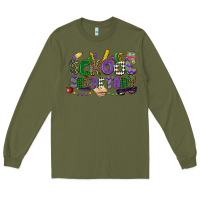 Army Green school secretary mardi gras Long Sleeve Tee - CowGirlArtShop