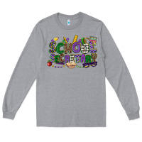Heather Grey school secretary mardi gras Long Sleeve Tee - CowGirlArtShop