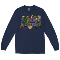 Navy school secretary mardi gras Long Sleeve Tee - CowGirlArtShop
