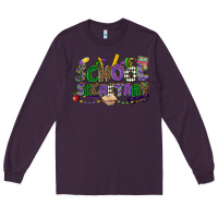 Plum school secretary mardi gras Long Sleeve Tee - CowGirlArtShop