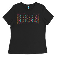 Black teacher gemstone and pink flower libbey glass Ladies Tee - BundleAndBundleShop