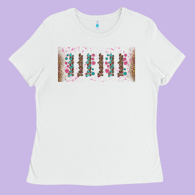 Teacher Gemstone And Pink Flower Libbey Glass Ladies Tee Designed By Bundleandbundleshop