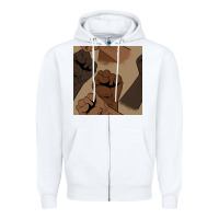 White melanin raised fist seamless pattern Zipper Hoodie - BundleAndBundleShop