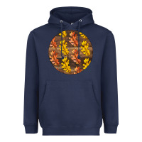 Navy Fall Rounded Heavyweight Hoodie - LillyAllenDesigns