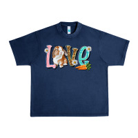 Navy Love Easter Rabbit Urban Heavy Tee - NancyCooperArtShop