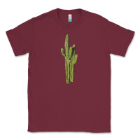 Burgundy saguaro cactus Classic Tee - LillyAllenDesigns