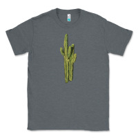 Charcoal Heather saguaro cactus Classic Tee - LillyAllenDesigns