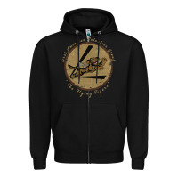Black flying tigers squadron wwii leather patch design Zipper Hoodie - tuanDangUi