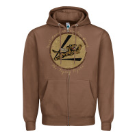 Chestnut flying tigers squadron wwii leather patch design Zipper Hoodie - tuanDangUi