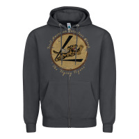 Smoke flying tigers squadron wwii leather patch design Zipper Hoodie - tuanDangUi