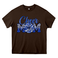 Chocolate Brown cheer mom Heavy Core Tee - MaliasSmallBusiness