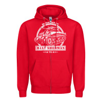 Red m4a1 sherman tank Zipper Hoodie - tuanDangUi