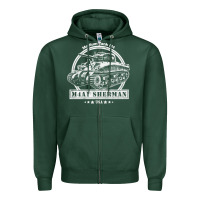 Sports Green m4a1 sherman tank Zipper Hoodie - tuanDangUi