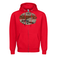 Red cessna 182 skylane since 1956 retro vintage airplane design Zipper Hoodie - tuanDangUi