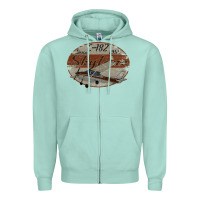 Seafoam cessna 182 skylane since 1956 retro vintage airplane design Zipper Hoodie - tuanDangUi