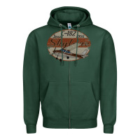 Sports Green cessna 182 skylane since 1956 retro vintage airplane design Zipper Hoodie - tuanDangUi