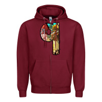 Burgundy Farm Life Alphabet Lowercase Letters Q Zipper Hoodie - BundleAndBundleShop