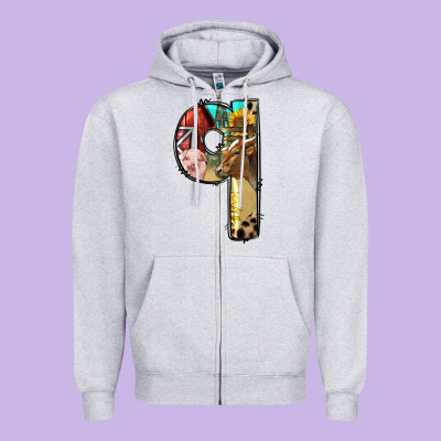 Farm Life Alphabet Lowercase Letters Q Zipper Hoodie Designed By Bundleandbundleshop
