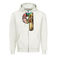 Oatmeal Heather Farm Life Alphabet Lowercase Letters Q Zipper Hoodie - BundleAndBundleShop