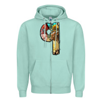 Seafoam Farm Life Alphabet Lowercase Letters Q Zipper Hoodie - BundleAndBundleShop