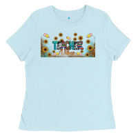 Baby Blue teacher vibes libbey glass Ladies Tee - BundleAndBundleShop