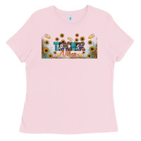 Bubblegum Pink teacher vibes libbey glass Ladies Tee - BundleAndBundleShop