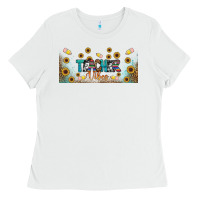 White teacher vibes libbey glass Ladies Tee - BundleAndBundleShop