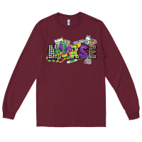 Burgundy nurse mardi gras Long Sleeve Tee - CowGirlArtShop