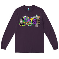 Plum nurse mardi gras Long Sleeve Tee - CowGirlArtShop