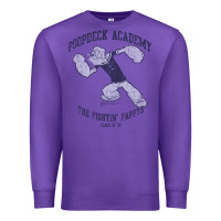 Popeye Poopdeck Academy Brand A Transparent Premium Sweatshirt | Teevron