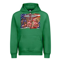Emerald patriotic nurse certified nurse  assistant medilcal symbol  background Urban Hoodie - BarkalooDesign