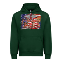 Forest Green patriotic nurse certified nurse  assistant medilcal symbol  background Urban Hoodie - BarkalooDesign
