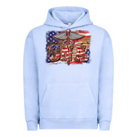 Pigment Grape Ice patriotic nurse certified nurse  assistant medilcal symbol  background Urban Hoodie - BarkalooDesign