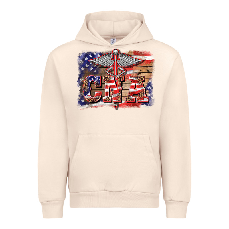 Patriotic Nurse Certified Nurse  Assistant Medilcal Symbol  Background Urban Hoodie by BarkalooDesign | Teevron