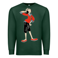 Sports Green olive oyl art Premium Sweatshirt - tuanDangUi