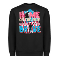 Black Home of the free because of the brave Heavyweight Sweatshirt - FaDigitalArtStudio