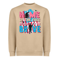 Mushroom Home of the free because of the brave Heavyweight Sweatshirt - FaDigitalArtStudio