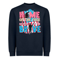 Navy Home of the free because of the brave Heavyweight Sweatshirt - FaDigitalArtStudio