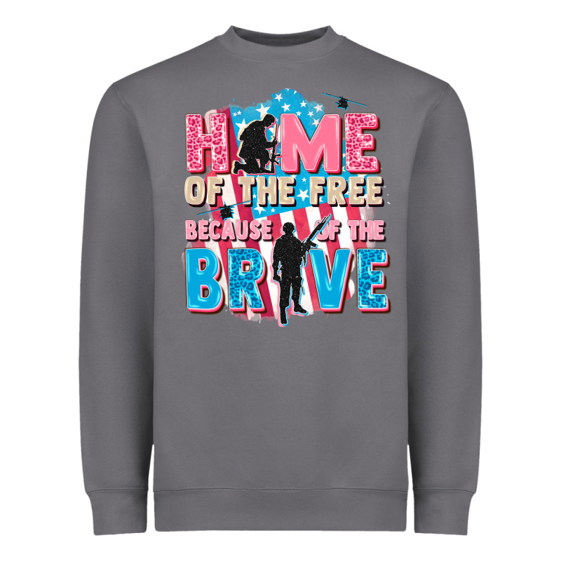Home Of The Free Because Of The Brave Heavyweight Sweatshirt by FaDigitalArtStudio | Teevron