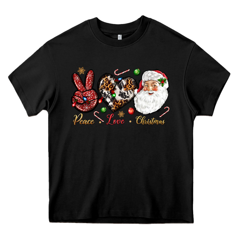 Peace Love Christmas Heavy Core Tee by NancyCooperArtShop | Teevron