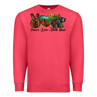 Cardinal peace love sloth bear Premium Sweatshirt - LillyAllenDesigns