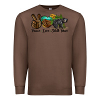 Chestnut peace love sloth bear Premium Sweatshirt - LillyAllenDesigns